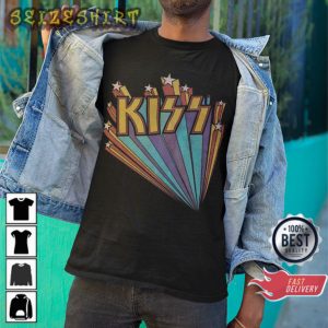 KISS Band Logo Retro Vintage Graphic T-Shirt Design