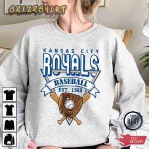 Kansas City Baseball Crewneck Sweatshirt Vintage Kansas T-Shirt