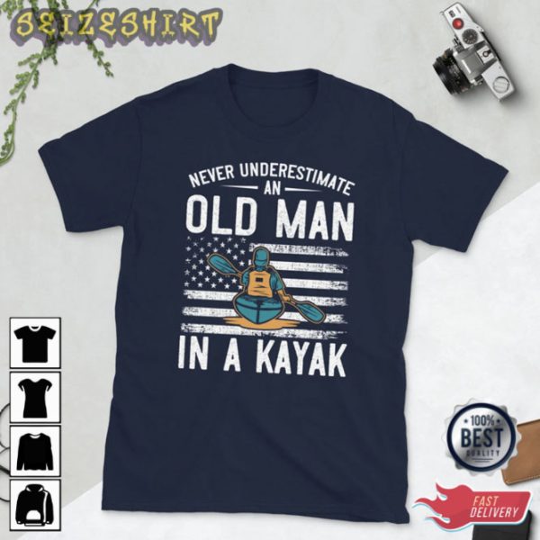 Kayaking Shirt for Men Old Men In A Kayak