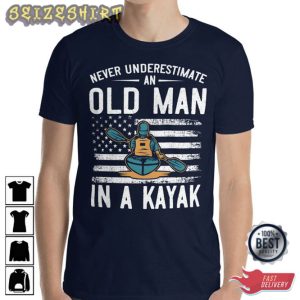 Kayaking Shirt for Men Old Men In A Kayak