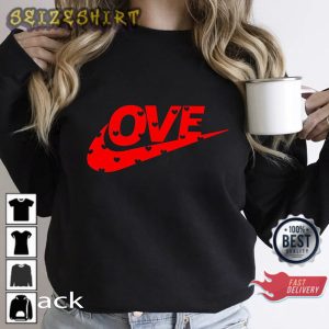 LOVE Vibe Valentines Day Swoosh N1KE Heart Valentine's Day Sweatshirt