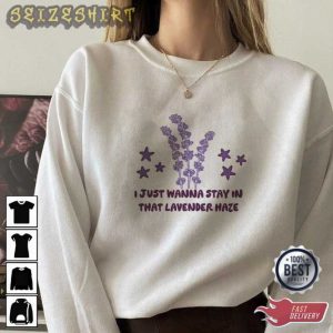 Lavender Haze Midnights Album Floral Basic T-Shirt