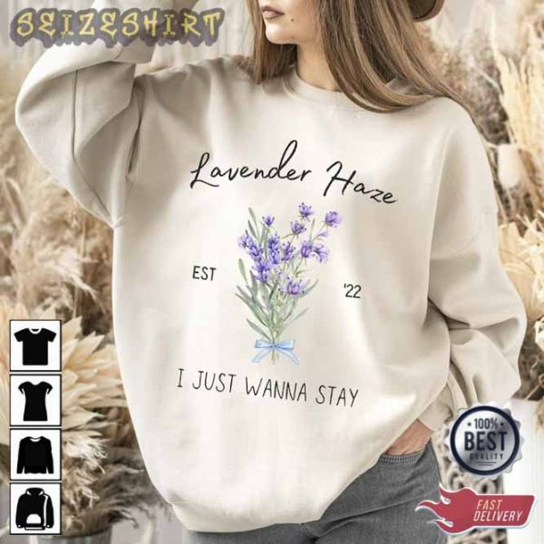 Lavender haze Embroidered Sand Sweatshirt