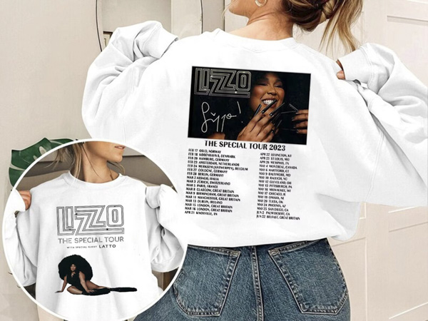 Lizzo The Special 2our Sweatshirt 2 Printed Sides Lizzo Concert Shirt -  Happy Place for Music Lovers