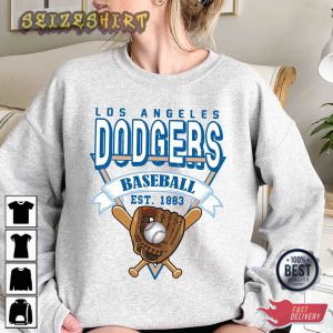 Los Angeles Baseball Crewneck Sweatshirt Vintage Los Angeles T-Shirt