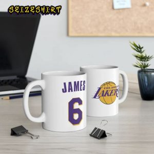 Los Angeles Lakers LeBron James 6 Mug