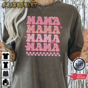 Mama Valentines Day Shirt, Valentines Day Unisex Graphic T-shirt