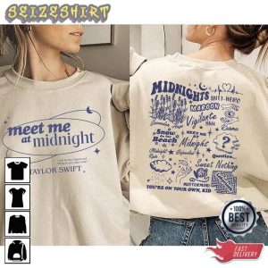 Meet Me At Midnight Tracklist TS Midnights Swiftie T-Shirt