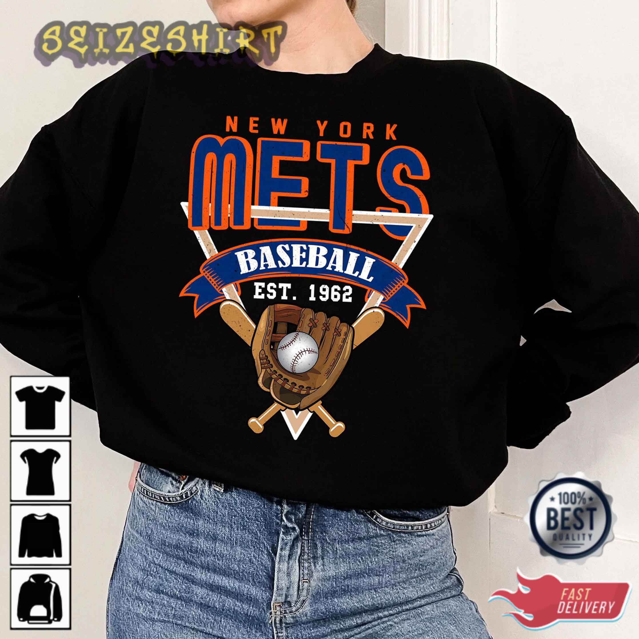 New York Mets Sweatshirt Baseball Vintage Fan - Anynee