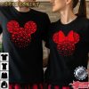 Mickey And Minnie Ears With Heart Tshirt For Valentines Day T-Shirt