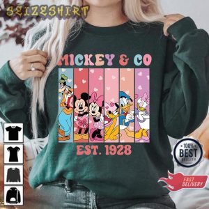 Mickey & Co Est 1928 Valentine Mickey And Co Mickey and Friends Valentine Sweatshirt
