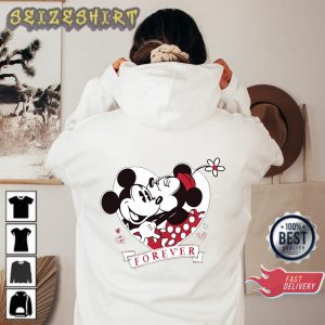 Mickey Minnie Kissing Happy Women Valentines Day Forever In Love Hoodie