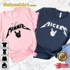 Mickey Minnie Rock And Roll Cool Kids Disney Funny Couple Valentines T-Shirt