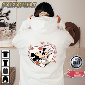 Mickey and Minnie In Love Mickey Minnie Kissing Women Valentines Day Hoodie