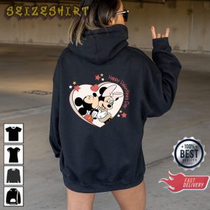 Mickey and Minnie In Love Mickey Minnie Kissing Women Valentines Day Hoodie