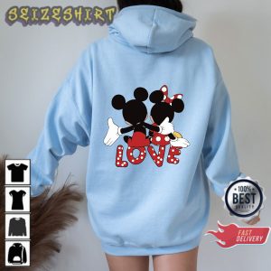 Mickey and Minnie In Love Valentines Day Couples Mickey Minnie Love Vibe Hoodie