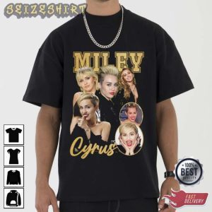 Miley Cyrus Homage Tee 90s Vintage Meme Retro T-shirt