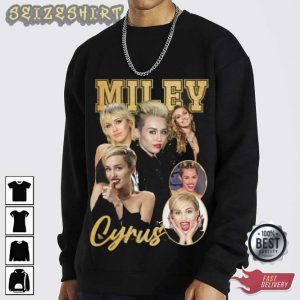Miley Cyrus Homage Tee 90s Vintage Meme Retro T-shirt