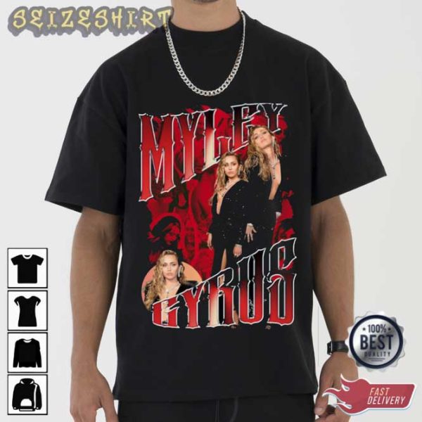 Miley Cyrus Pop Music RB Hip Hop Vintage Bootleg Retro 90s Tshirts