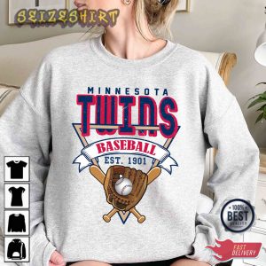 Minnesota Baseball Crewneck Sweatshirt Vintage Minnesota T-Shirt