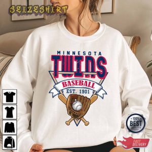 Minnesota Baseball Crewneck Sweatshirt Vintage Minnesota T-Shirt