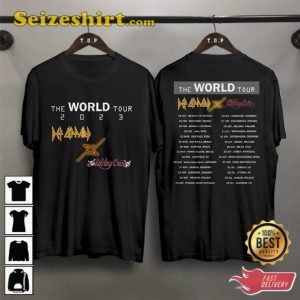 New Def Leppard X M-Crue The World tour 2023 T-Shirt