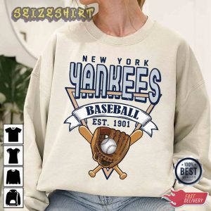 New York Baseball Crewneck Sweatshirt Vintage New York T-Shirt