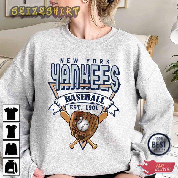 New York Baseball Crewneck Sweatshirt Vintage New York T-Shirt