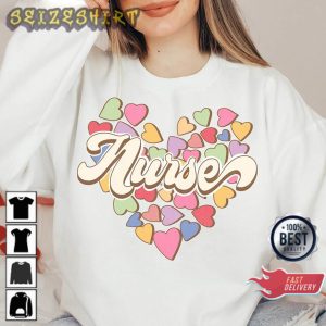 Nurse Women Valentines Day Candy Heart Unisex T-shirt