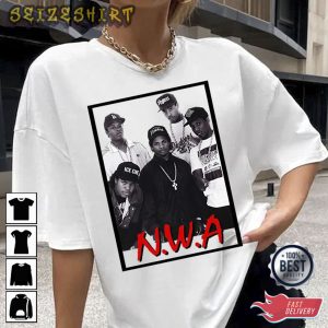 Nwa Nwa Rap Black Vintage Art Printed T Shirt