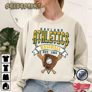 Oakland Baseball Crewneck Sweatshirt Vintage Oakland Baseball T-Shirt