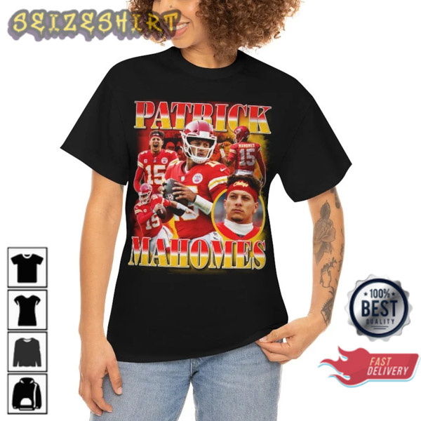 PATRICK MAHOMES KC CHIEFS FOOTBALL PLAYER VINTAGE 90S STYLE T-SHIRT