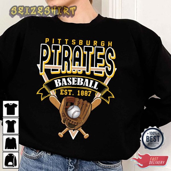 Pittsburgh Baseball Crewneck Sweatshirt Vintage Pittsburgh T-Shirt