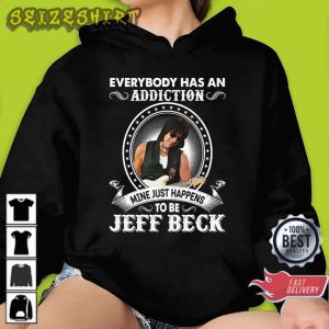 Remembering Jeff Beck Is My Addiction Jeff Beck Memorial T-Shirt