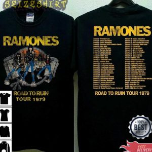 Road To Ruin Ramones Rock Band fan Gift Unisex Hip Hop Rap T-Shirt