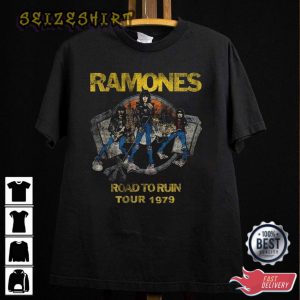 Road To Ruin Ramones Rock Band fan Gift Unisex Hip Hop Rap T-Shirt