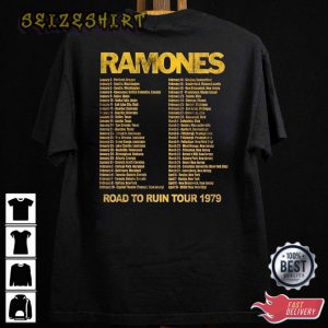 Road To Ruin Ramones Rock Band fan Gift Unisex Hip Hop Rap T-Shirt