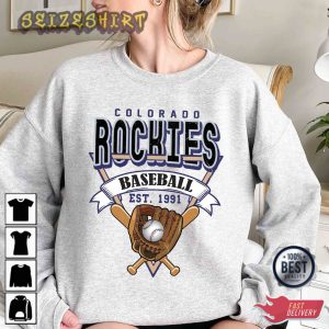 Rockies Colorado Baseball Crewneck Sweatshirt Vintage Colorado T-Shirt