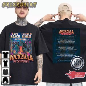 Rockzilla 2023 Tour Papa Roach Falling In Reverse Unisex Shirt