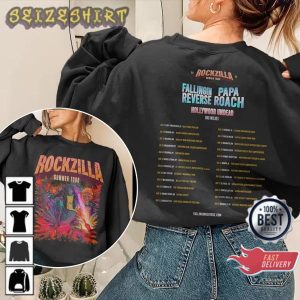 Rockzilla Falling In Reverse Papa Roach 2023 Tour Unisex Shirt
