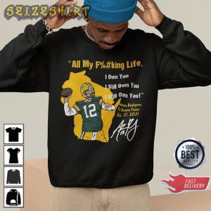 Rodgers All My F%#king Life Funny Greenn Bay Packers Vintage Unisex T-Shirt