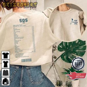SZA Vintage Sos Tracklist Sza S.O.S Album shirt 2 Sided Unisex T-Shirt