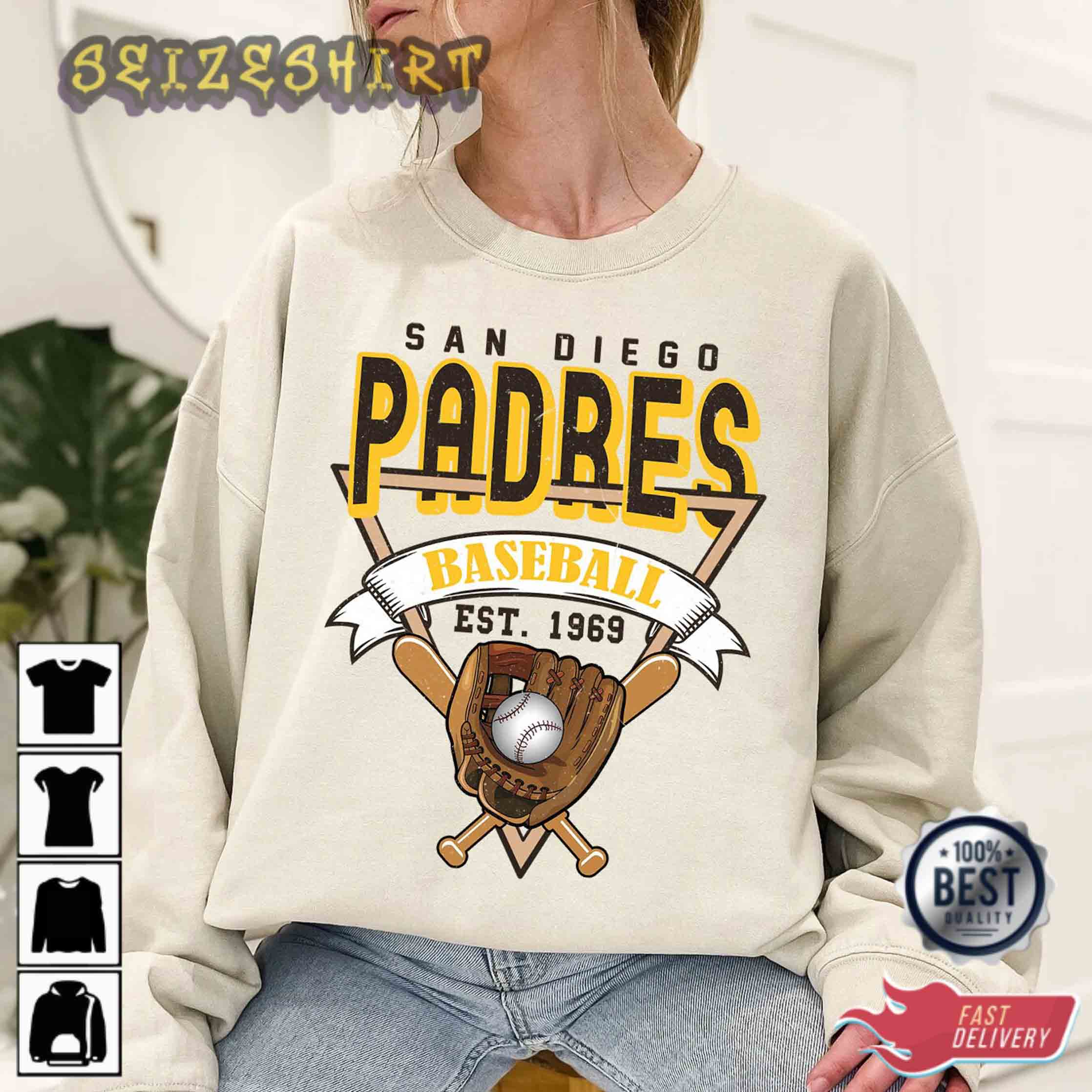 San Diego Baseball Crewneck Sweatshirt Vintage San Diego T-Shirt