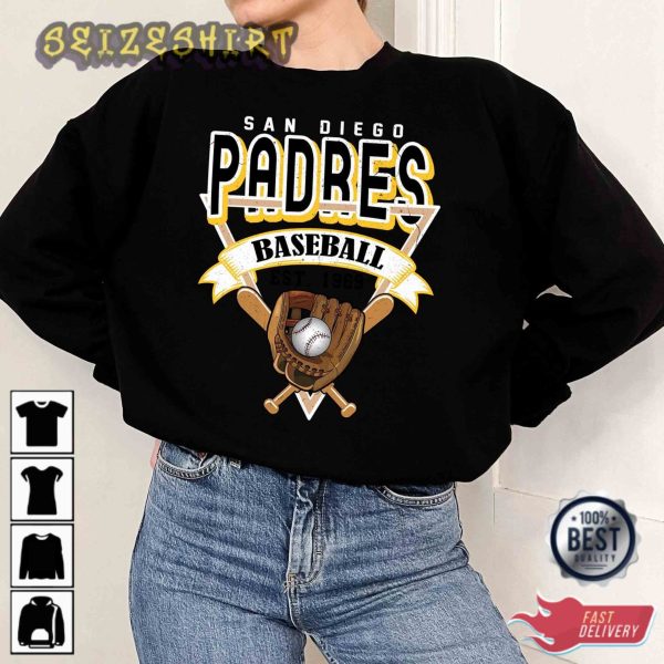 San Diego Baseball Crewneck Sweatshirt Vintage San Diego T-Shirt