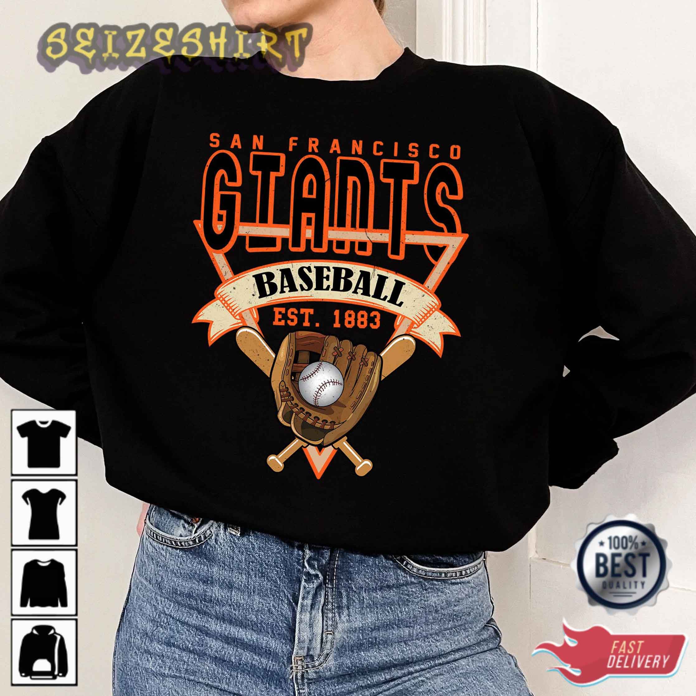 San Francisco Baseball Crewneck Sweatshirt Vintage San T-Shirt