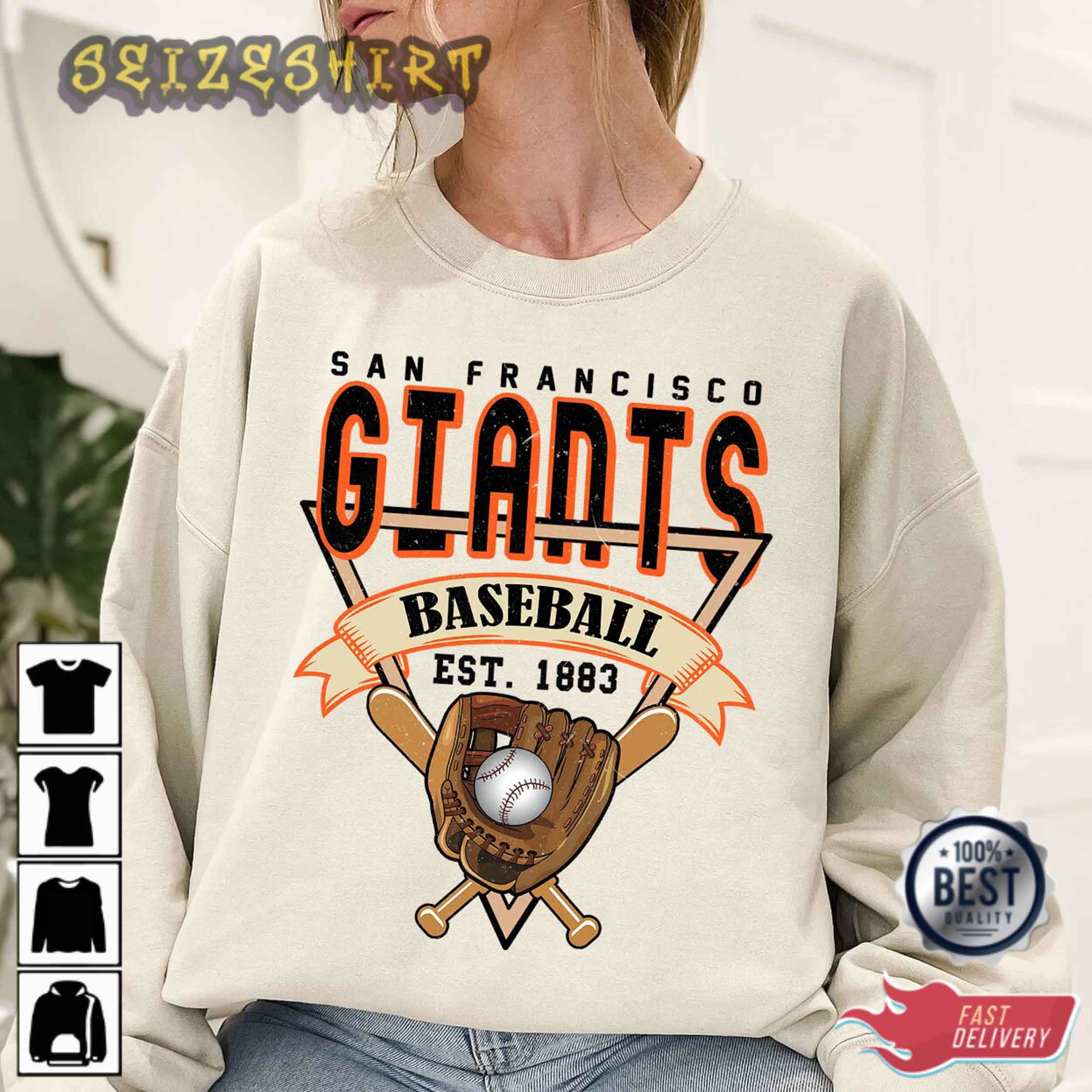 San Francisco Baseball Crewneck Sweatshirt Vintage San T-Shirt