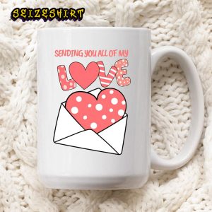 Sending you All My Love Valentine's Day Couples Mug