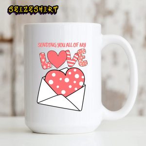 Sending you All My Love Valentine's Day Couples Mug