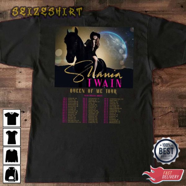 Shania Twain Queen Of Me Tour 2023 Gift for Fans Unisex Streetwear T-Shirt