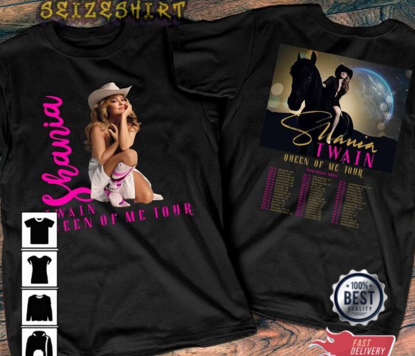 Shania Twain Queen Of Me Tour 2023 Gift for Fans Unisex Streetwear T-Shirt